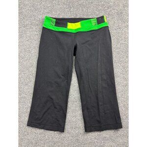 lululemon athletica Black and Green Leggings